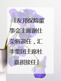 友邦保险董事会主席谢仕荣将退任，汇丰集团主席杜嘉祺接任