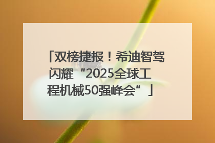 双榜捷报！希迪智驾闪耀“2025全球工程机械50强峰会”