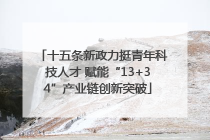 十五条新政力挺青年科技人才 赋能“13+34”产业链创新突破