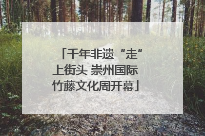 千年非遗“走”上街头 崇州国际竹藤文化周开幕