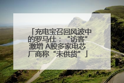 充电宝召回风波中的罗马仕：“访客”激增 A股多家电芯厂商称“未供货”
