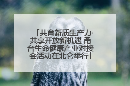 共育新质生产力·共享开放新机遇 甬台生命健康产业对接会活动在北仑举行