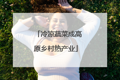 冷凉蔬菜成高原乡村热产业