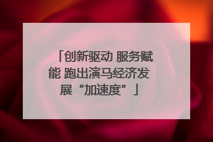 创新驱动 服务赋能 跑出演马经济发展“加速度”