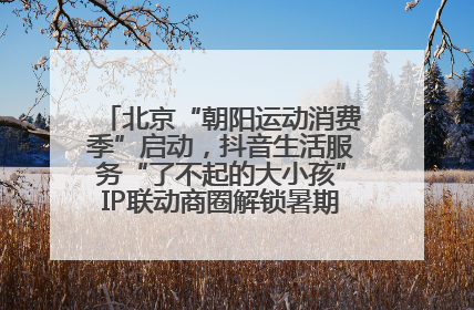 北京“朝阳运动消费季”启动，抖音生活服务“了不起的大小孩”IP联动商圈解锁暑期亲子消费新场景
