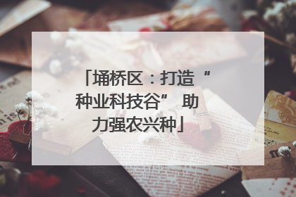 埇桥区：打造“种业科技谷” 助力强农兴种