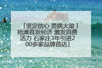 坚定信心 勇挑大梁丨抢滩首发经济 激发消费活力 石家庄3年引进200多家品牌首店