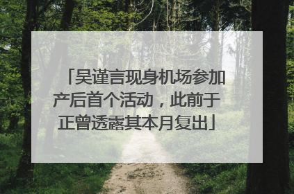 吴谨言现身机场参加产后首个活动，此前于正曾透露其本月复出