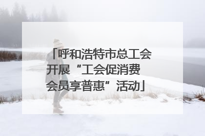 呼和浩特市总工会开展“工会促消费 会员享普惠”活动