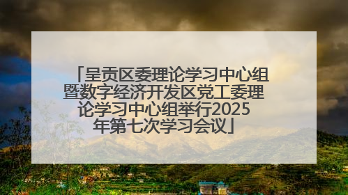 呈贡区委理论学习中心组暨数字经济开发区党工委理论学习中心组举行2025年第七次学习会议