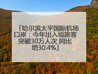 哈尔滨太平国际机场口岸：今年出入境旅客突破30万人次 同比增30.4%