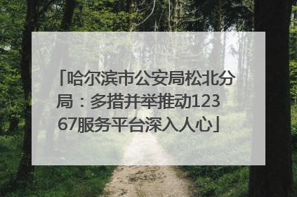哈尔滨市公安局松北分局：多措并举推动12367服务平台深入人心