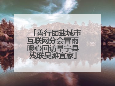 善行团盐城市互联网分会冒雨暖心回访阜宁县残联吴滩宜家