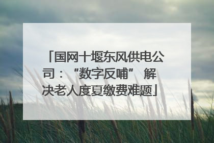 国网十堰东风供电公司：“数字反哺” 解决老人度夏缴费难题