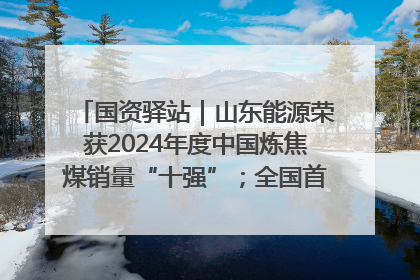 国资驿站｜山东能源荣获2024年度中国炼焦煤销量“十强”；全国首例铁路盖上智慧物流园钢结构主体完工