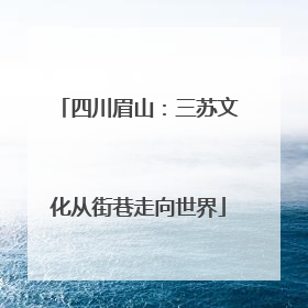 四川眉山：三苏文化从街巷走向世界