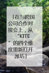 在与跨国公司合作对接会上，从“KITE”的四个维度重新打开潍坊
