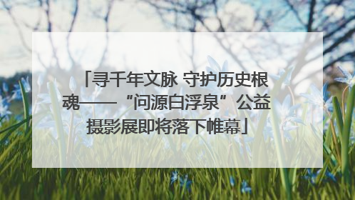 寻千年文脉 守护历史根魂——“问源白浮泉”公益摄影展即将落下帷幕