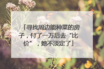 寻找周边能种菜的房子，付了一万后去“比价”，她不淡定了