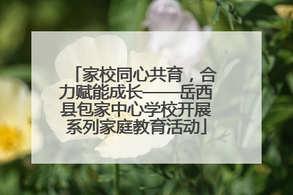家校同心共育，合力赋能成长——岳西县包家中心学校开展系列家庭教育活动