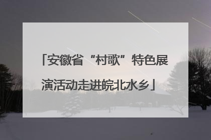安徽省“村歌”特色展演活动走进皖北水乡