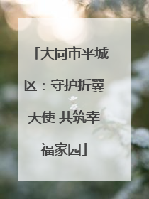 大同市平城区：守护折翼天使 共筑幸福家园