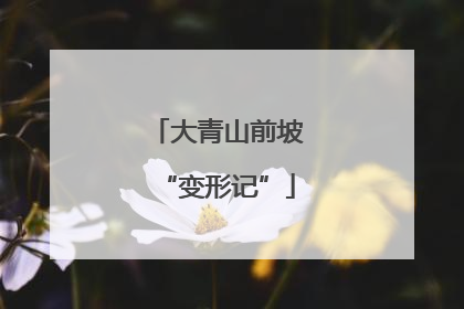 大青山前坡“变形记”