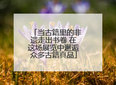 当古籍里的非遗走出书卷 在这场展览中邂逅众多古籍真品