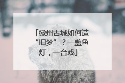 徽州古城如何造“旧梦”？一盏鱼灯，一台戏