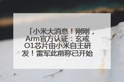 小米大消息！刚刚，Arm官方认证：玄戒O1芯片由小米自主研发！雷军此前称已开始大规模量产
