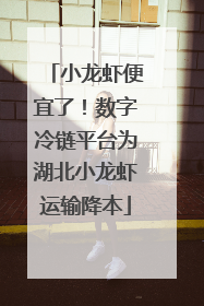 小龙虾便宜了！数字冷链平台为湖北小龙虾运输降本