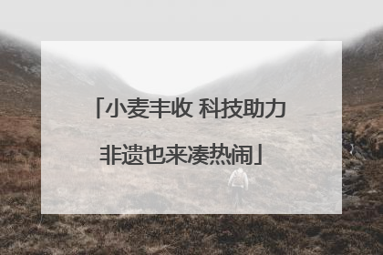 小麦丰收 科技助力 非遗也来凑热闹