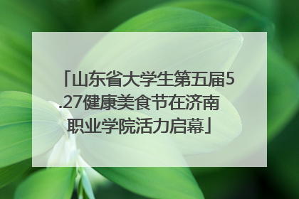 山东省大学生第五届5.27健康美食节在济南职业学院活力启幕