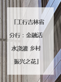 工行吉林省分行：金融活水浇灌 乡村振兴之花