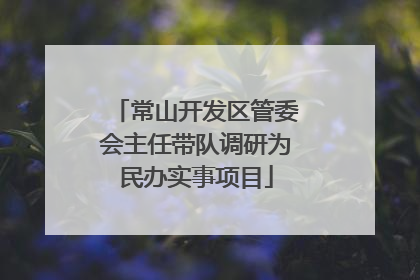 常山开发区管委会主任带队调研为民办实事项目