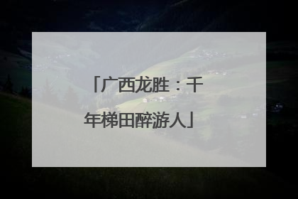 广西龙胜：千年梯田醉游人