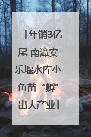 年销3亿尾 南漳安乐堰水库小鱼苗“孵”出大产业
