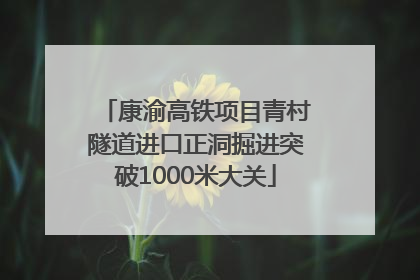 康渝高铁项目青村隧道进口正洞掘进突破1000米大关
