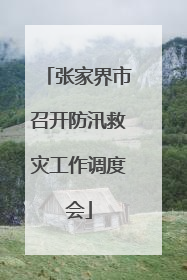 张家界市召开防汛救灾工作调度会