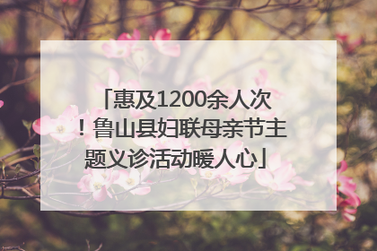 惠及1200余人次！鲁山县妇联母亲节主题义诊活动暖人心