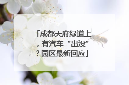 成都天府绿道上，有汽车“出没”？园区最新回应