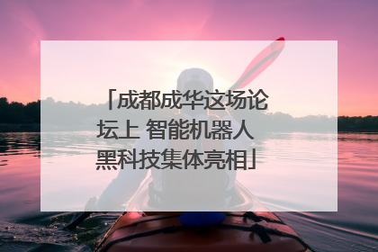 成都成华这场论坛上 智能机器人黑科技集体亮相