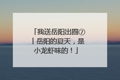 我送岳阳出圈⑦丨岳阳的夏天，是小龙虾味的！