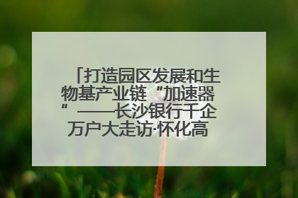 打造园区发展和生物基产业链“加速器”——长沙银行千企万户大走访·怀化高新区、生物基产业链专场活动举行