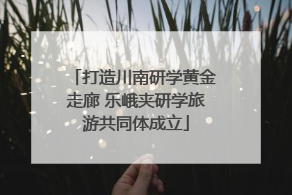 打造川南研学黄金走廊 乐峨夹研学旅游共同体成立