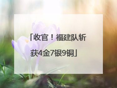 收官！福建队斩获4金7银9铜