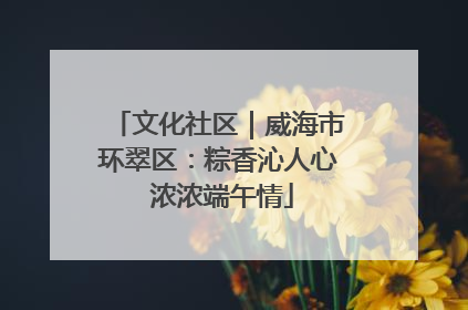 文化社区｜威海市环翠区：粽香沁人心 浓浓端午情
