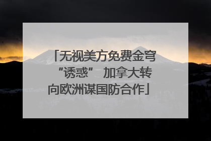 无视美方免费金穹“诱惑” 加拿大转向欧洲谋国防合作