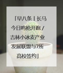 早八条丨长马今日鸣枪开跑／吉林小冰麦产业发展联盟与7所高校签约