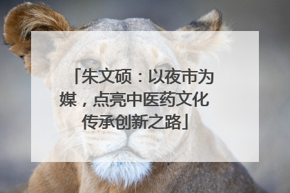 朱文硕：以夜市为媒，点亮中医药文化传承创新之路